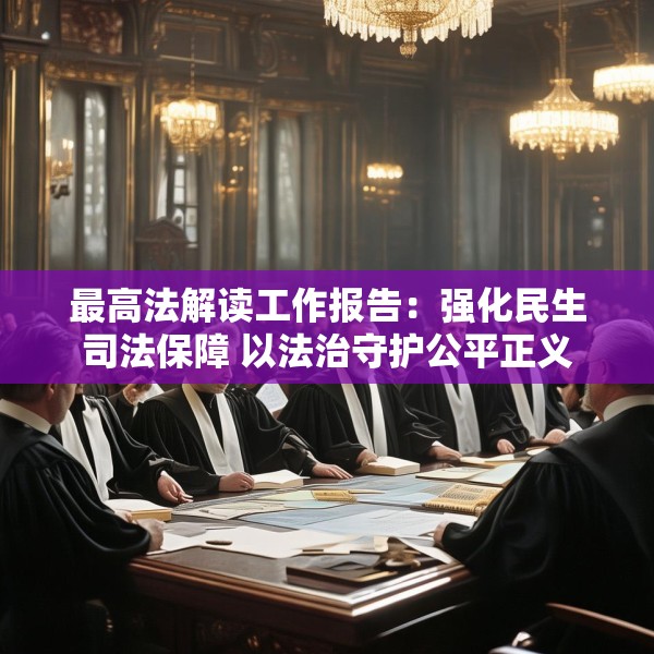 最高法解读工作报告：强化民生司法保障 以法治守护公平正义