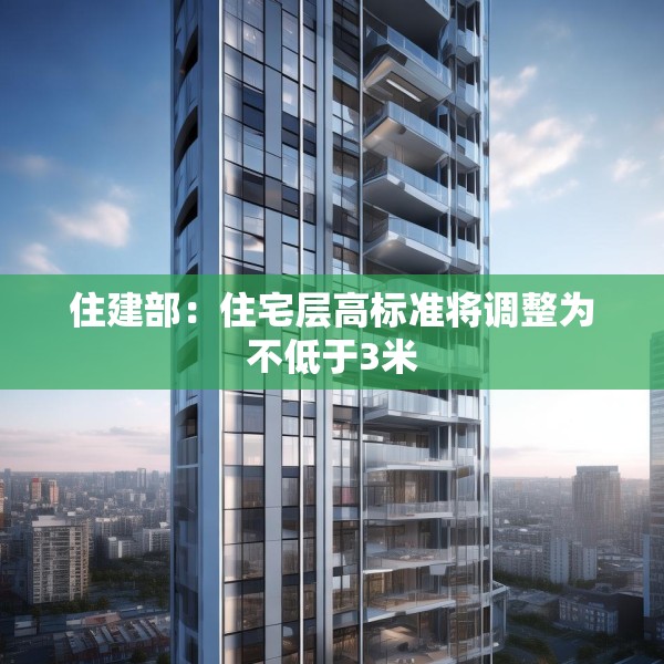 住建部：住宅层高标准将调整为不低于3米