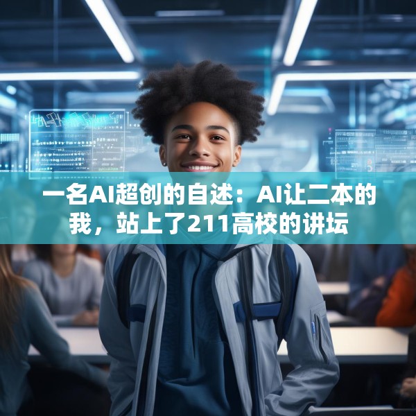 一名AI超创的自述：AI让二本的我，站上了211高校的讲坛
