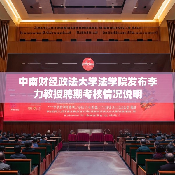中南财经政法大学法学院发布李力教授聘期考核情况说明
