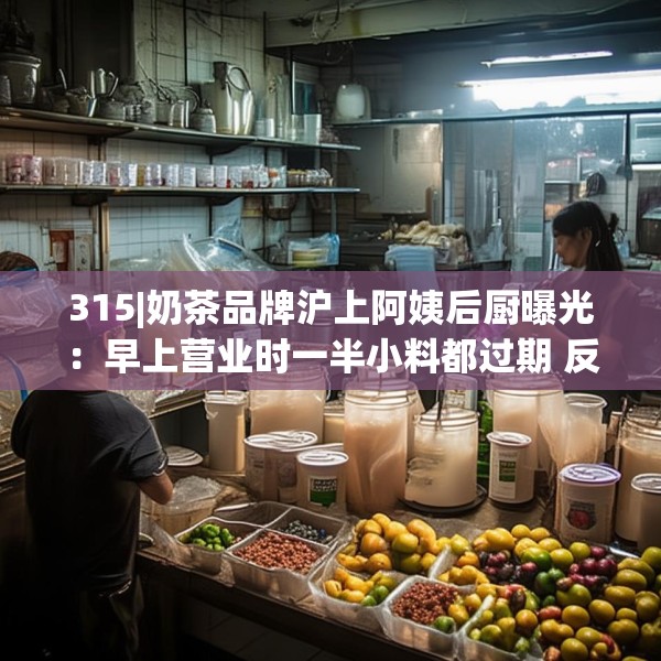 315|奶茶品牌沪上阿姨后厨曝光：早上营业时一半小料都过期 反正就照样用