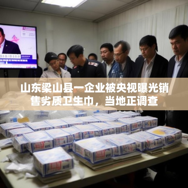 山东梁山县一企业被央视曝光销售劣质卫生巾，当地正调查