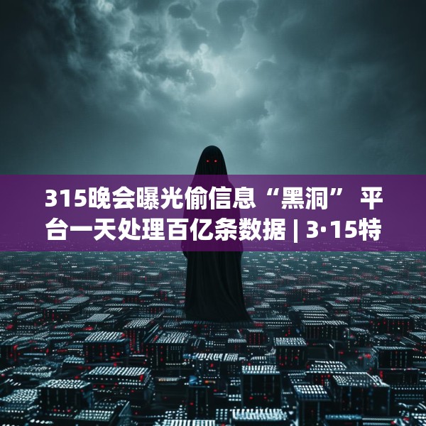 315晚会曝光偷信息“黑洞” 平台一天处理百亿条数据 | 3·15特别报道