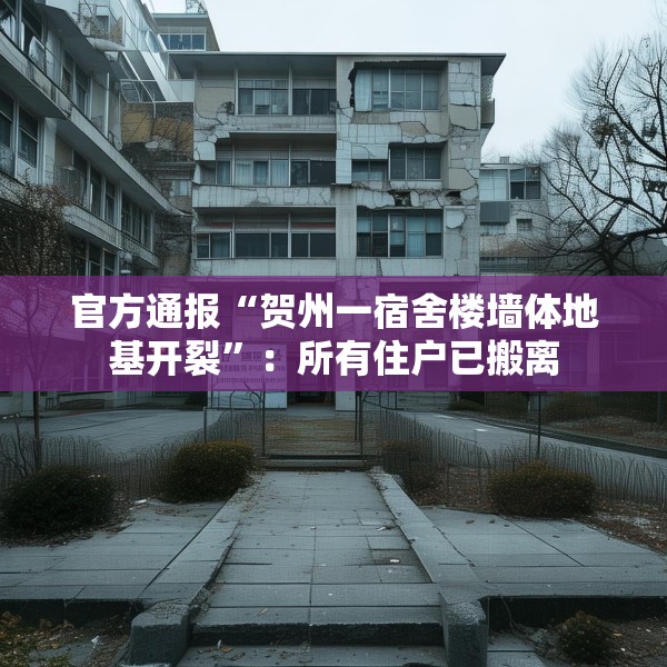 官方通报“贺州一宿舍楼墙体地基开裂”：所有住户已搬离