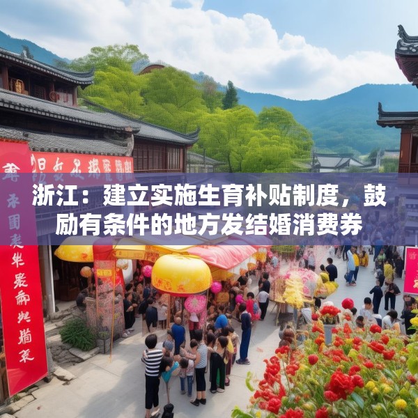 浙江：建立实施生育补贴制度，鼓励有条件的地方发结婚消费券