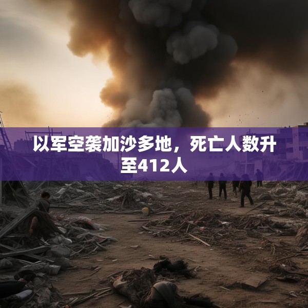以军空袭加沙多地，死亡人数升至412人