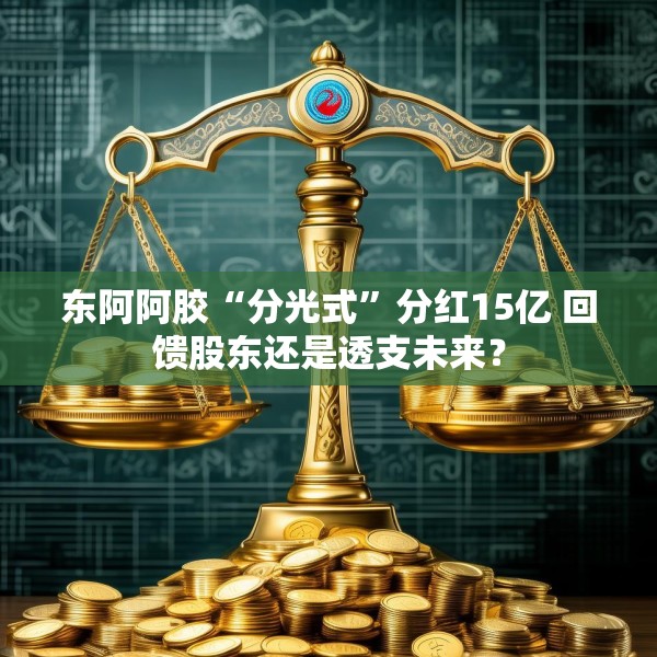 东阿阿胶“分光式”分红15亿 回馈股东还是透支未来？