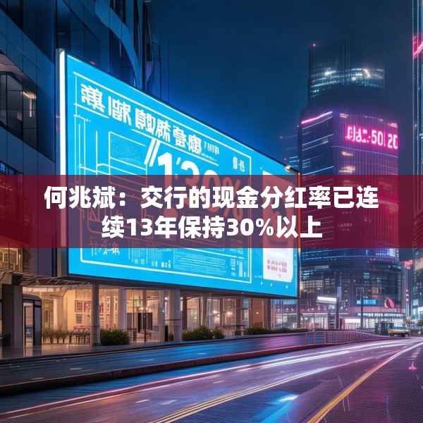 何兆斌：交行的现金分红率已连续13年保持30%以上