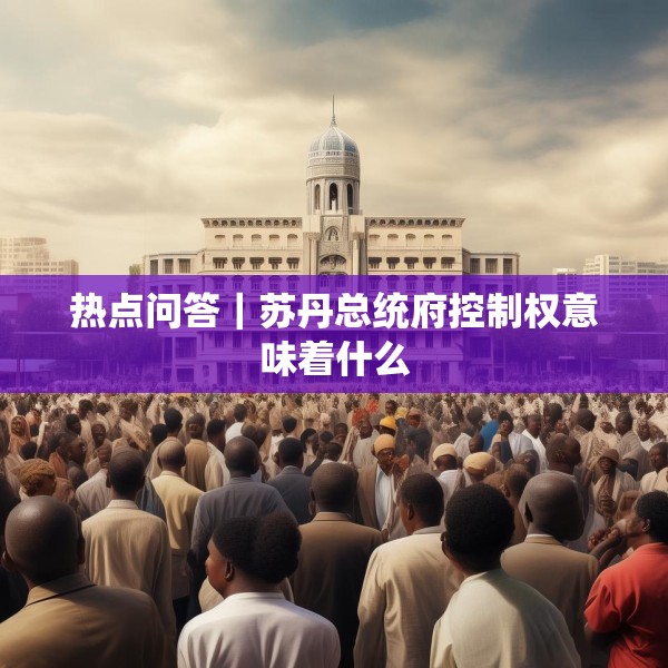 热点问答｜苏丹总统府控制权意味着什么