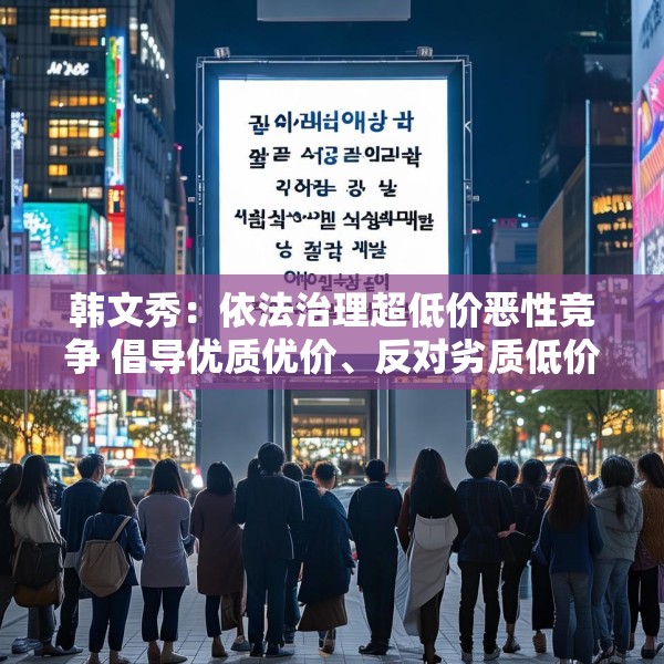 韩文秀：依法治理超低价恶性竞争 倡导优质优价、反对劣质低价