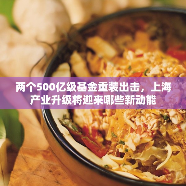两个500亿级基金重装出击，上海产业升级将迎来哪些新动能