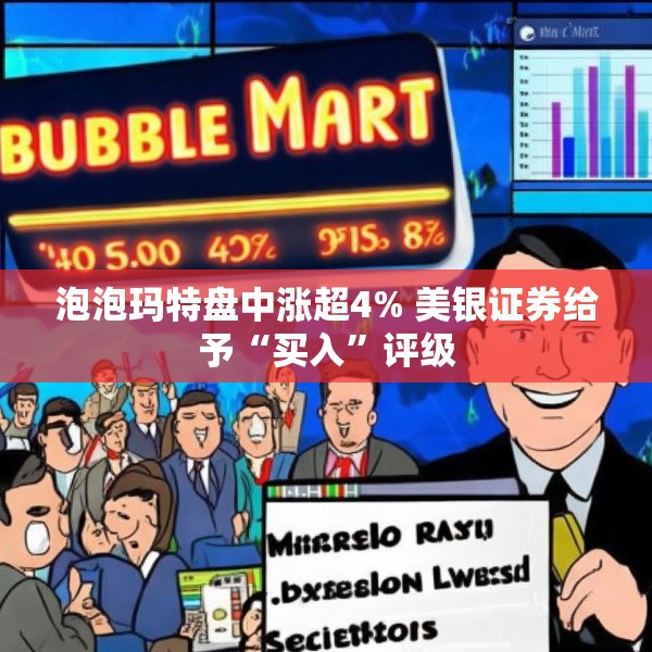 泡泡玛特盘中涨超4% 美银证券给予“买入”评级