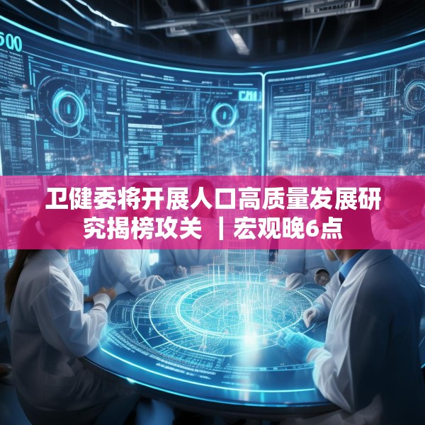卫健委将开展人口高质量发展研究揭榜攻关 ｜宏观晚6点