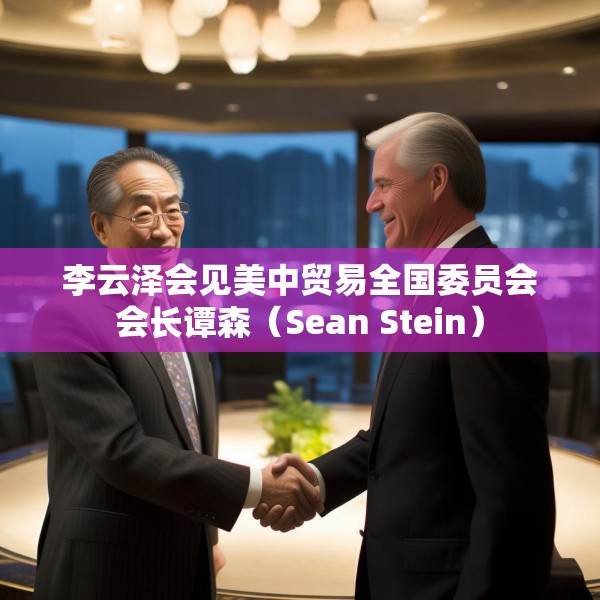 李云泽会见美中贸易全国委员会会长谭森（Sean Stein）