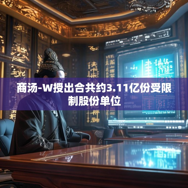 商汤-W授出合共约3.11亿份受限制股份单位