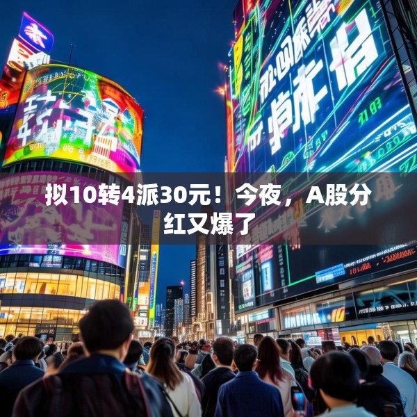 拟10转4派30元！今夜，A股分红又爆了