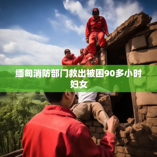 缅甸消防部门救出被困90多小时妇女