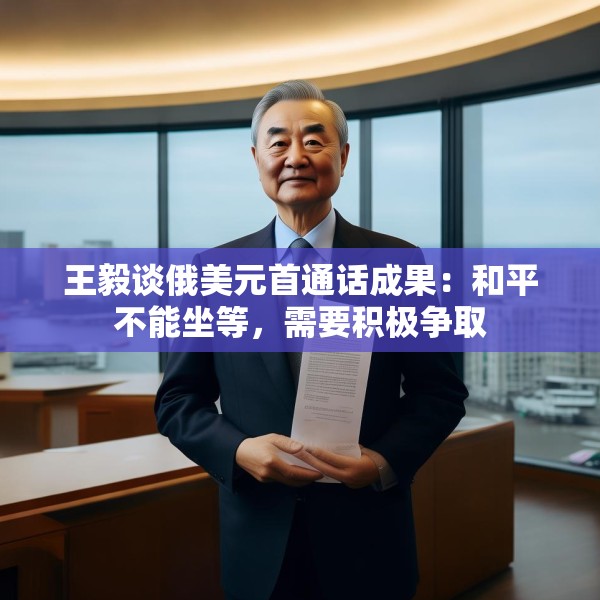 王毅谈俄美元首通话成果：和平不能坐等，需要积极争取