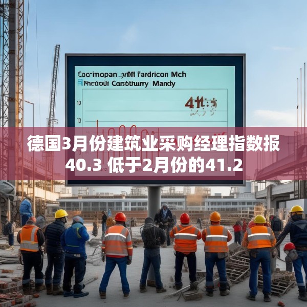 德国3月份建筑业采购经理指数报40.3 低于2月份的41.2