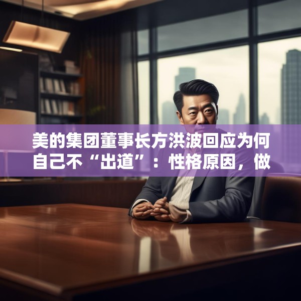 美的集团董事长方洪波回应为何自己不“出道”：性格原因，做企业家IP是耗时间的事