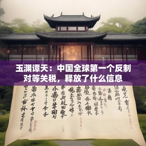 玉渊谭天：中国全球第一个反制对等关税，释放了什么信息
