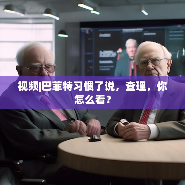 视频|巴菲特习惯了说，查理，你怎么看？