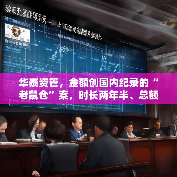 华泰资管，金额创国内纪录的“老鼠仓”案，时长两年半、总额33亿元