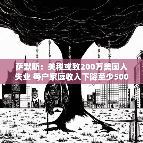 萨默斯：关税或致200万美国人失业 每户家庭收入下降至少5000美元
