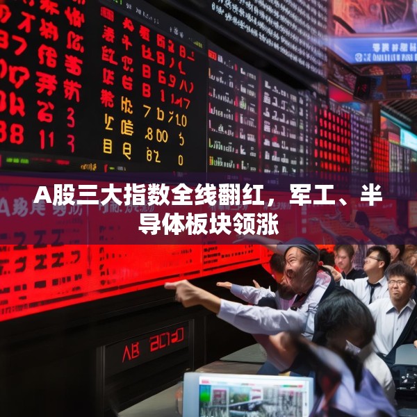 A股三大指数全线翻红，军工、半导体板块领涨