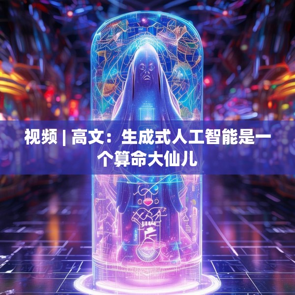 视频 | 高文：生成式人工智能是一个算命大仙儿