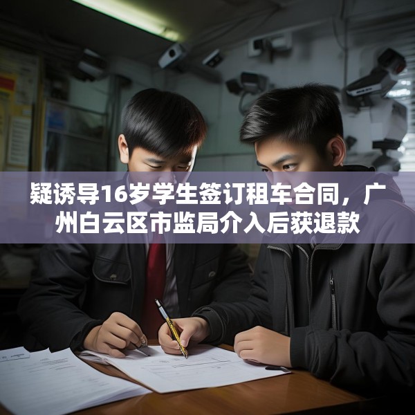 疑诱导16岁学生签订租车合同，广州白云区市监局介入后获退款