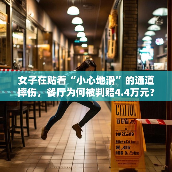 女子在贴着“小心地滑”的通道摔伤，餐厅为何被判赔4.4万元？