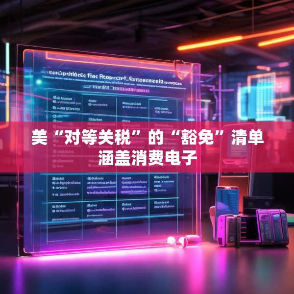 美“对等关税”的“豁免”清单涵盖消费电子