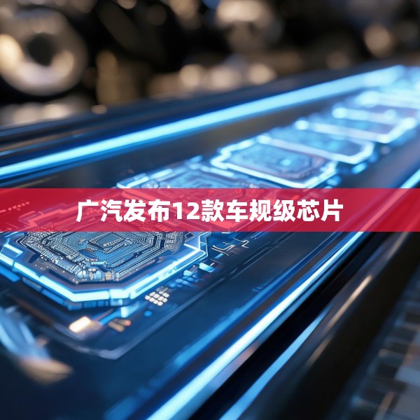 广汽发布12款车规级芯片