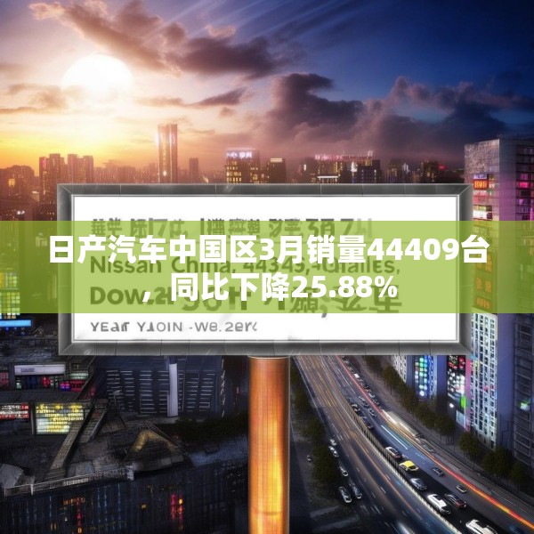 日产汽车中国区3月销量44409台，同比下降25.88%