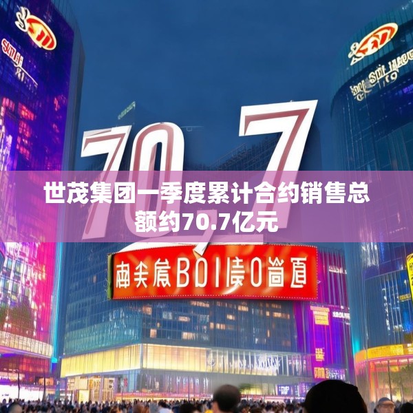 世茂集团一季度累计合约销售总额约70.7亿元