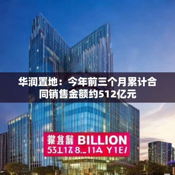 华润置地：今年前三个月累计合同销售金额约512亿元