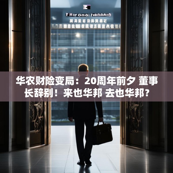 华农财险变局：20周年前夕 董事长辞别！来也华邦 去也华邦？