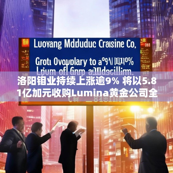 洛阳钼业持续上涨逾9% 将以5.81亿加元收购Lumina黄金公司全部股权