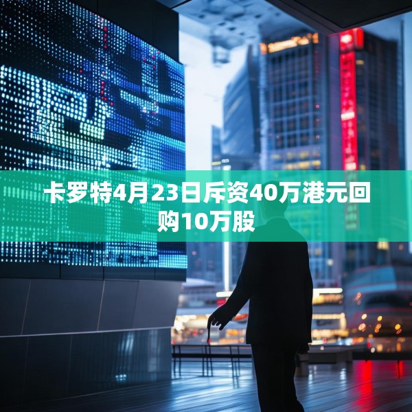 卡罗特4月23日斥资40万港元回购10万股