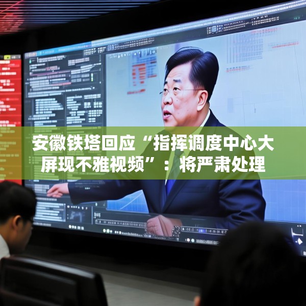 安徽铁塔回应“指挥调度中心大屏现不雅视频”：将严肃处理