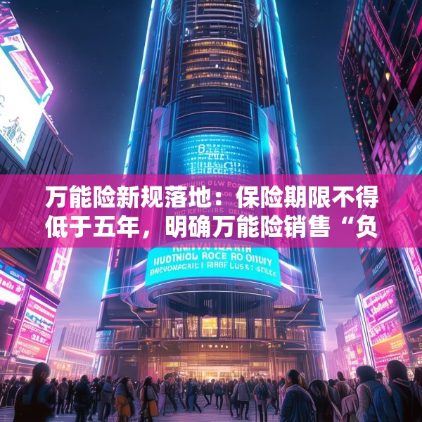 万能险新规落地：保险期限不得低于五年，明确万能险销售“负面清单”