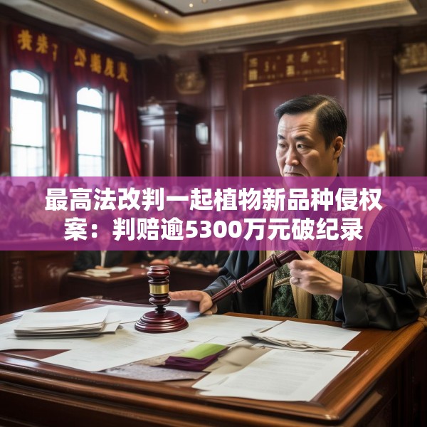 最高法改判一起植物新品种侵权案：判赔逾5300万元破纪录