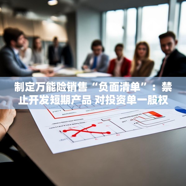 制定万能险销售“负面清单”：禁止开发短期产品 对投资单一股权投资基金比例从严设置上限