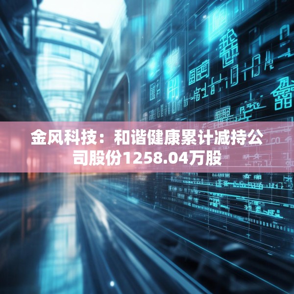金风科技：和谐健康累计减持公司股份1258.04万股