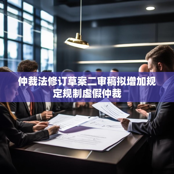 仲裁法修订草案二审稿拟增加规定规制虚假仲裁