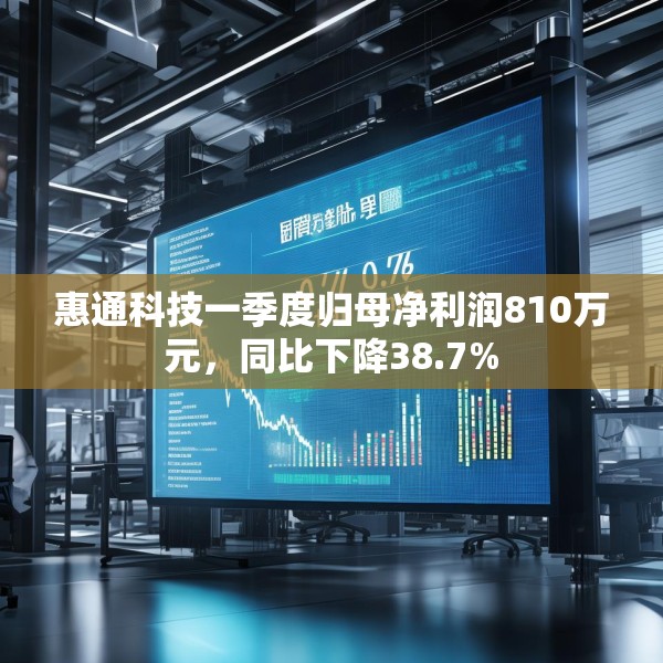 惠通科技一季度归母净利润810万元，同比下降38.7%
