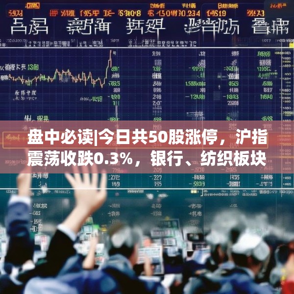 盘中必读|今日共50股涨停，沪指震荡收跌0.3%，银行、纺织板块全天强势