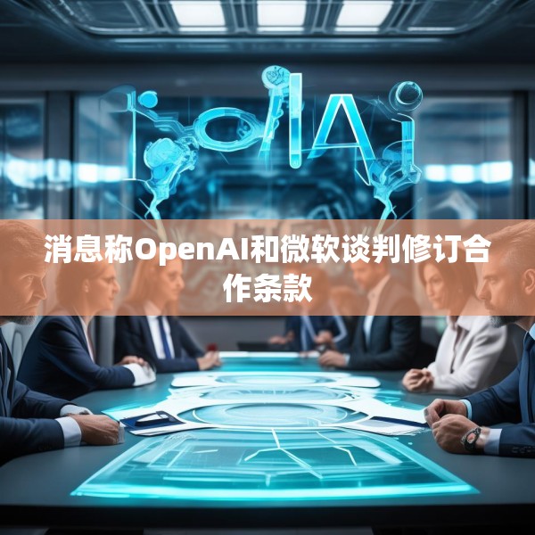 消息称OpenAI和微软谈判修订合作条款