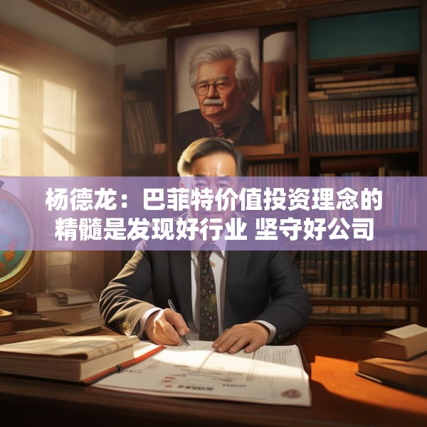 杨德龙：巴菲特价值投资理念的精髓是发现好行业 坚守好公司